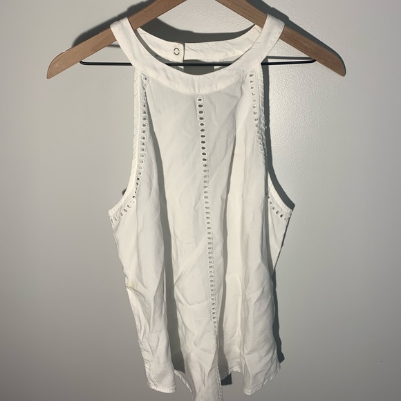 Anthropologie Cloth & Stone Cutout Halter Top - Picture 2 of 8